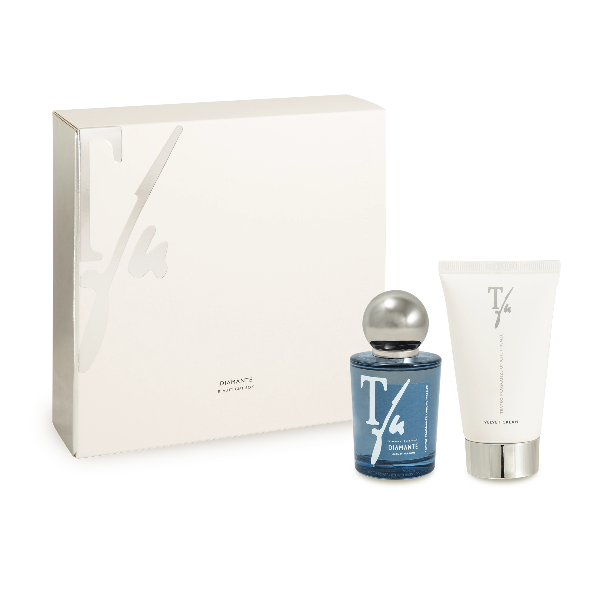 Diamante Beauty Gift Box with Luxury Perfume + Velvet Body Cream 