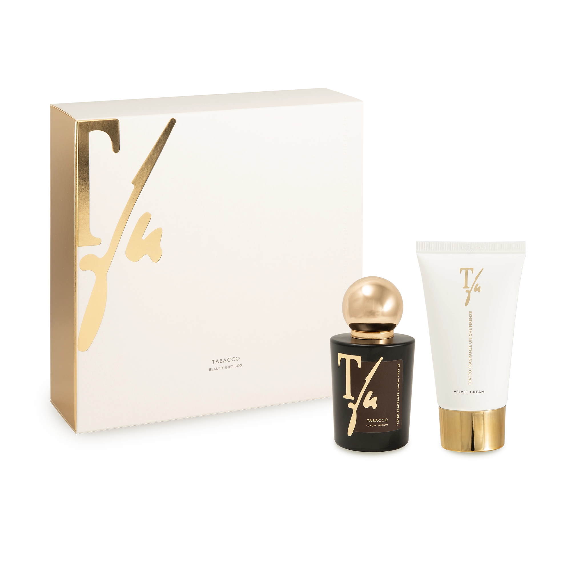 Tabacco Beauty Gift Box with Luxury Perfume + Velvet Body Cream 